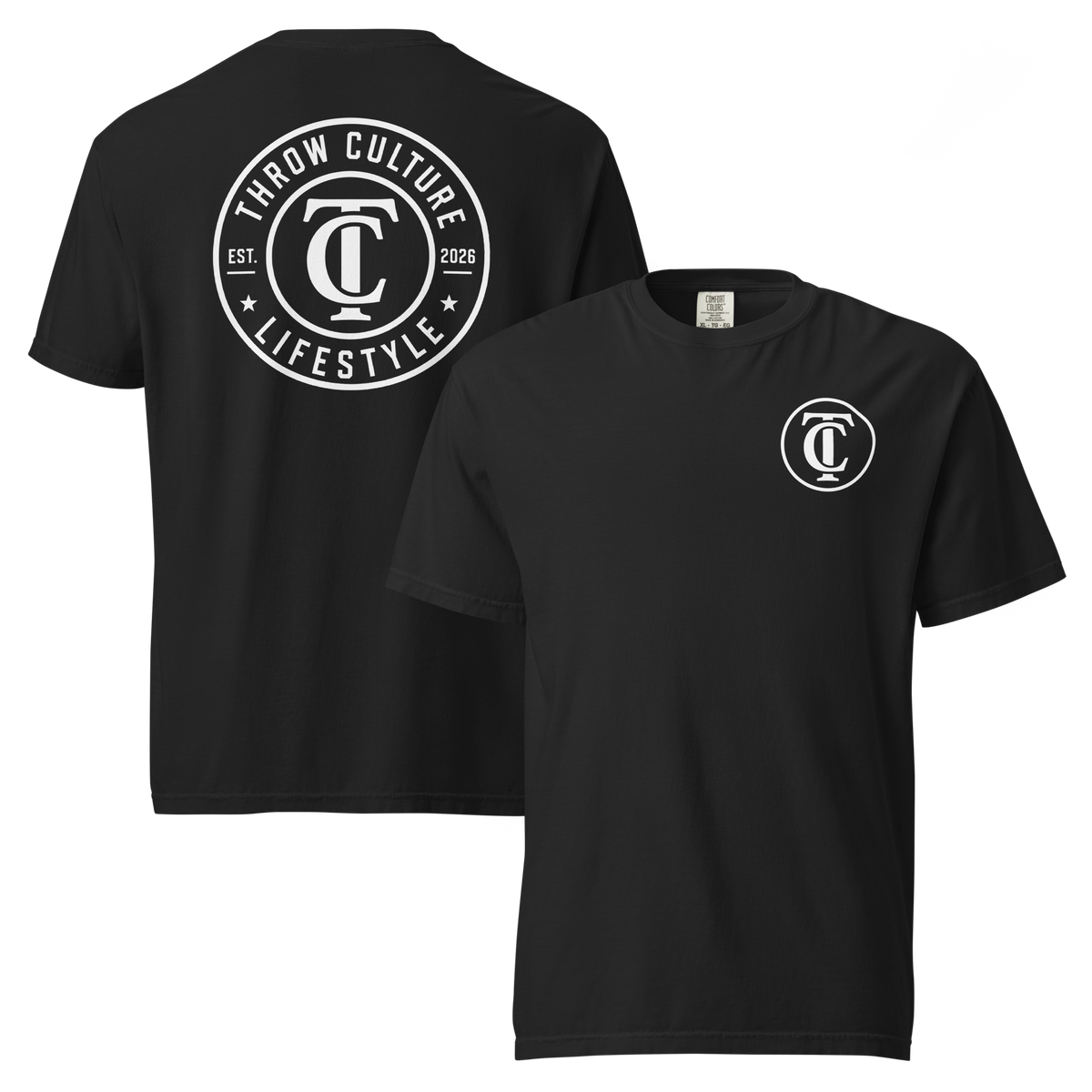 Throw Culture Black White Crew Shirt