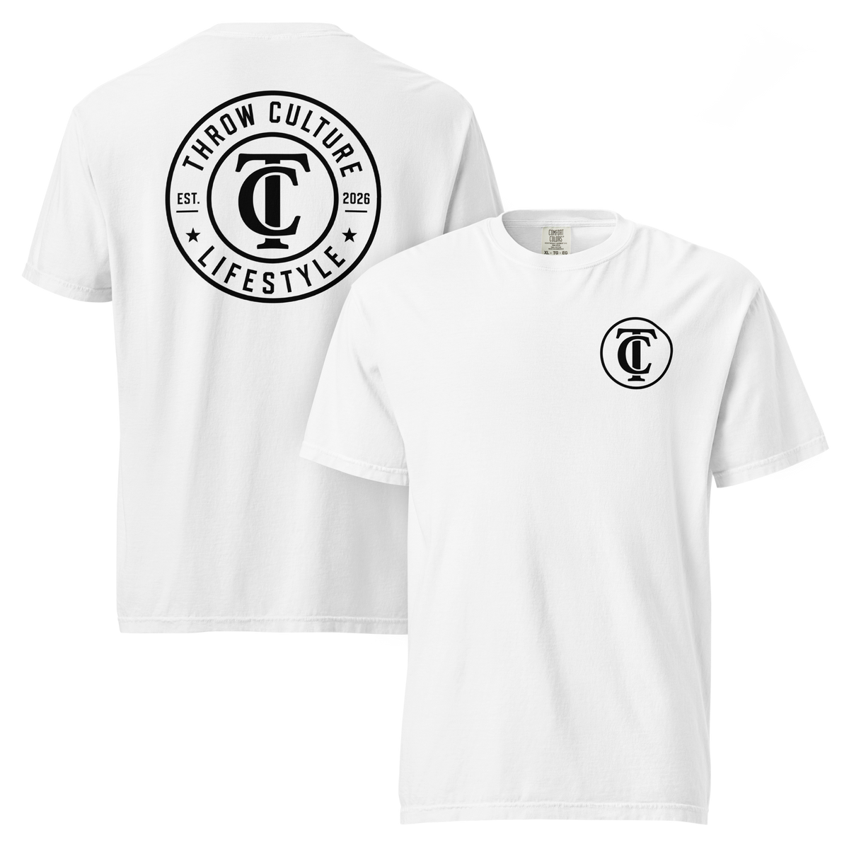 Throw Culture Black White Crew Shirt
